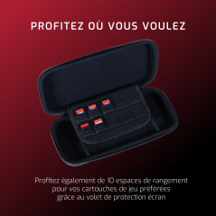 ONLAN - S2-P Carry Bag Noir – Sacoche de Transport Rigide Noir Compatible avec Nintendo Switch 2 – Coque Antichoc – 10 emplaceme