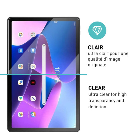 smartect Verre Trempé [2 Pièces, Clear] pour Lenovo Tab M10 Plus (3rd Gen) 10.6", Protecteur d'écran en Verre HD Anti Rayures, S