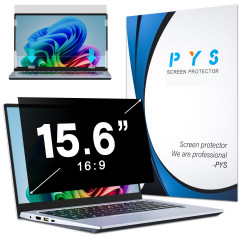 PYS Filtre écran Confidentialité 15,6 Pouces 16:9 - Protecteur d'écran Anti Espion, Film Anti-Lumière Bleu, Compatible avec HP/D