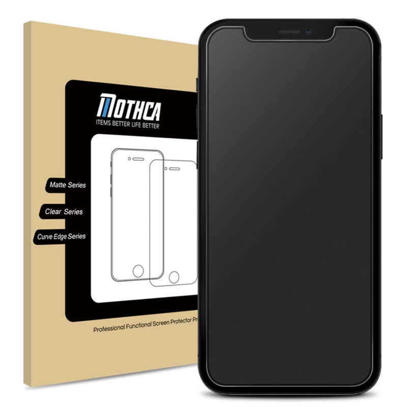 Mothca Mat Verre Trempé pour iPhone 12 Mini, 9H Dureté Anti-Reflet & Anti-Trace, Montage Sans Bulles, Lot de 1