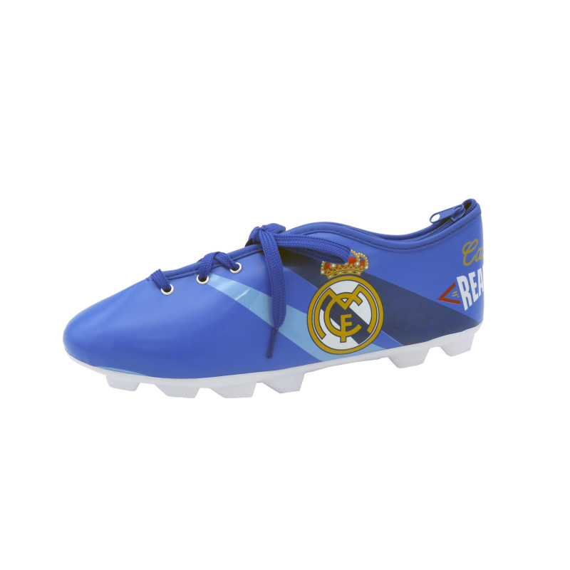 Real Madrid - Trousse, Trousse à crayons, Trousse à chaussures, Fournitures scolaires, Écriture, Couleur bleue, Produit officiel Real Madrid - Trousse, Trousse à crayons, Trousse à chaussures, Fournitures scolaires, Écriture, Couleur bleue, Produit officiel