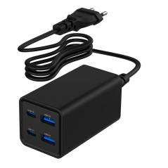 Gembird Chargeur Rapide USB-PD 4 Ports 65W GaN - Noir