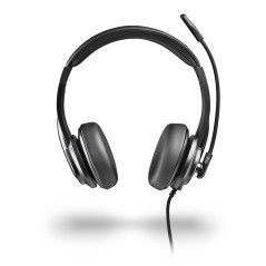 NGS VOX605 USB-C Casque Stéréo avec Microphone Flexible, USB-A Inclus, Annulation du Bruit, Contrôle du Volume, Bandeau renforcé