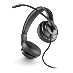 NGS VOX605 USB-C Casque Stéréo avec Microphone Flexible, USB-A Inclus, Annulation du Bruit, Contrôle du Volume, Bandeau renforcé