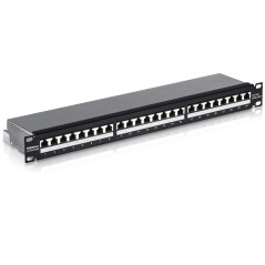 TRENDnet, TC-P24C6AS, Panneau de brassage 24 ports Cat6A blindé 1U, noir