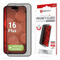 Displex Verre de protection Privacy Full Cover (10H) pour Apple iPhone 16 Plus, cadre de montage écologique, verre trempé, film Displex Verre de protection Privacy Full Cover (10H) pour Apple iPhone 16 Plus, cadre de montage écologique, verre trempé, film
