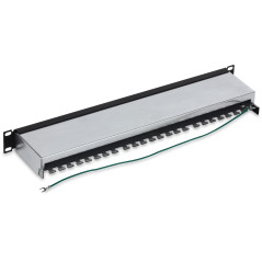TRENDnet, TC-P24C6AS, Panneau de brassage 24 ports Cat6A blindé 1U, noir