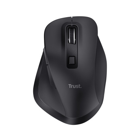 Trust Fyda Souris sans Fil Rechargeable Bluetooth + 2.4 GHz, Repose-Pouce Ergonomique, 50% Plastique Recyclé, 800-2400 DPI, Sour