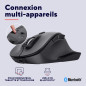 Trust Fyda Souris sans Fil Rechargeable Bluetooth + 2.4 GHz, Repose-Pouce Ergonomique, 50% Plastique Recyclé, 800-2400 DPI, Sour Trust Fyda Souris sans Fil Rechargeable Bluetooth + 2.4 GHz, Repose-Pouce Ergonomique, 50% Plastique Recyclé, 800-2400 DPI, Sour