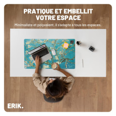 Grupo Erik - Tapis de Souris XL Faux Cuir Van Gogh | sous Main, Tapis de Souris Gamer, Tapis de Bureau Gaming, Déco Bureau