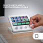 Mars Gaming MSD-Pro, Control Deck, 10 Touches LCD et 4 Boutons Personnalisables, Écran Tactile Étendu Animé, Base Réglable ; Log