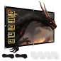 Maclean Écran de Projection Portable - Écran de Projection en Polyester de qualité supérieure avec Bord Noir de 25 mm, Angle de Maclean Écran de Projection Portable - Écran de Projection en Polyester de qualité supérieure avec Bord Noir de 25 mm, Angle de