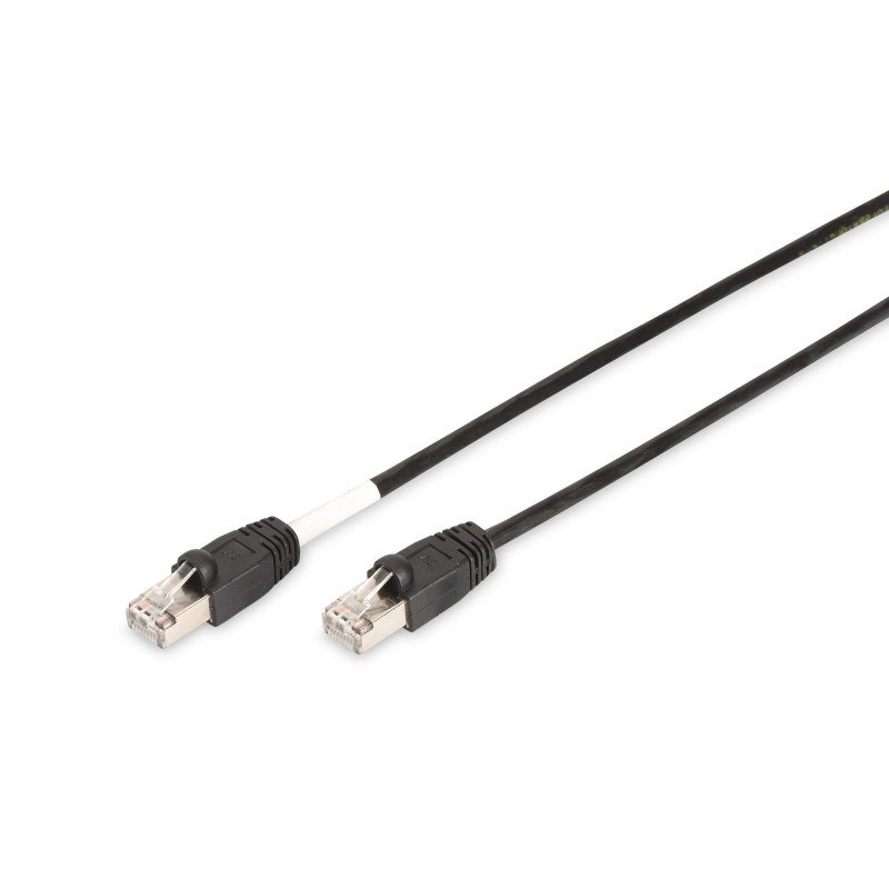 DIGITUS Câble LAN Cat 6-3m - Câble réseau extérieur - S/FTP blindé - PoE+ & RJ45 - Compatible Cat 6A - Noir