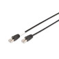 DIGITUS Câble LAN Cat 6-3m - Câble réseau extérieur - S/FTP blindé - PoE+ & RJ45 - Compatible Cat 6A - Noir