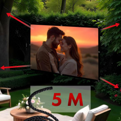 Maclean Écran de Projection Portable - Écran de Projection en Polyester de qualité supérieure avec Bord Noir de 25 mm, Angle de 