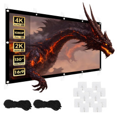 Maclean Écran de Projection Portable – Écran de Projection Portable en Polyester de qualité supérieure avec Bord Noir de 25 mm,