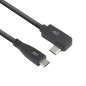 ACT AC7405 Câble coudé USB C 0,5 m, PD 60 W USB C Fiche coudée à 90 °, droit vers la gauche/droite, vitesse de données 10 Gbps, ACT AC7405 Câble coudé USB C 0,5 m, PD 60 W USB C Fiche coudée à 90 °, droit vers la gauche/droite, vitesse de données 10 Gbps,