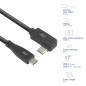 ACT AC7405 Câble coudé USB C 0,5 m, PD 60 W USB C Fiche coudée à 90 °, droit vers la gauche/droite, vitesse de données 10 Gbps, ACT AC7405 Câble coudé USB C 0,5 m, PD 60 W USB C Fiche coudée à 90 °, droit vers la gauche/droite, vitesse de données 10 Gbps,