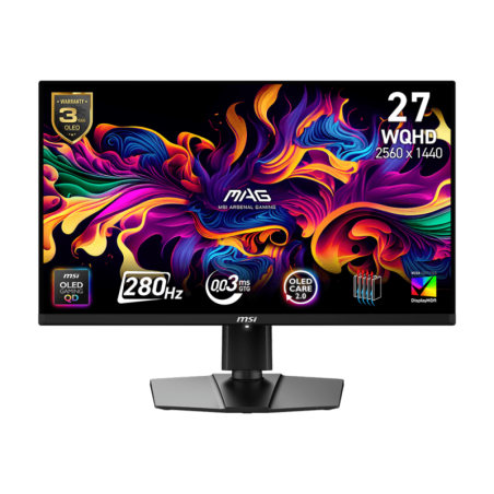 MSI MAG 271QP QD-OLED X28 écran Gaming 27" WQHD - Dalle Quantum Dot OLED 2560 x 1440, 280Hz / 0,03ms, DisplayHDR True Black 400,
