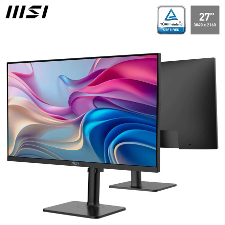 MSI Modern MD272UPHG 27-inch UHD Office Monitor - 3840 x 2160 IPS Panel, 60Hz, Eye-Friendly Screen, VESA Mountable, 4-Way Adjust