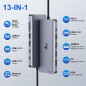 Station d'accueil USB C 4 Moniteur Docking Station 13 en 1 USB C Dock avec DisplayPort 8K@30Hz, 2 HDMI 4K@60Hz, VGA, 3 USB A/C 3 Station d'accueil USB C 4 Moniteur Docking Station 13 en 1 USB C Dock avec DisplayPort 8K@30Hz, 2 HDMI 4K@60Hz, VGA, 3 USB A/C 3