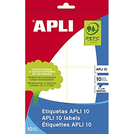 APLI – etichette 50 x 70 mm bianco, 10 Pezzi