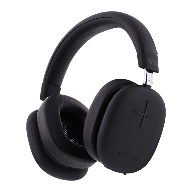 T'nB - Bounce ANC Dark Black, Casque Bluetooth sans Fil, Réduction de Bruit Active ANC, Longue Autonomie 50h, Son Immersif, Micr