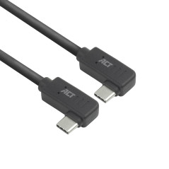 ACT Câble d'angle USB C 1 m, PD 60 W Câble d'angle USB C 90 degrés, gauche/droite à gauche/droite, débit de données 10 Gbit/s, c
