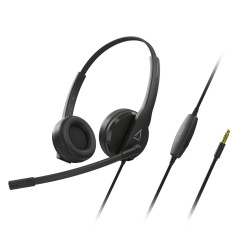 CREATIVE HS-230 Casque USB & Supra-auriculaire 3,5 mm avec Microphone antibruit, Fonction Mute/contrôle du Volume intégré, Plug