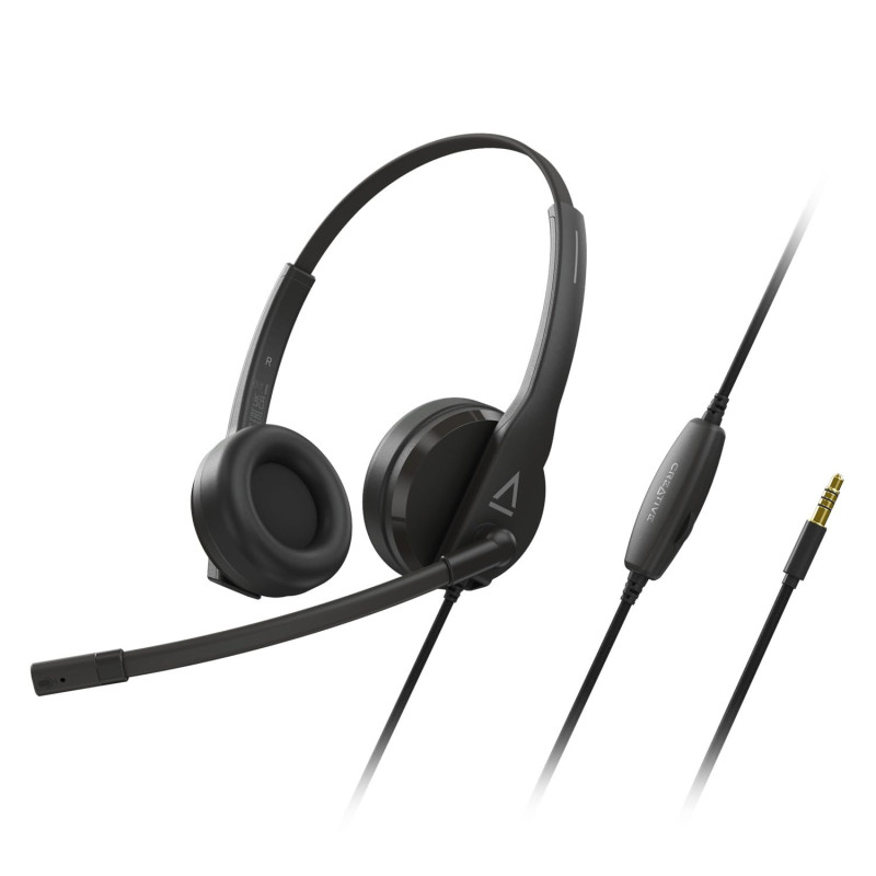 CREATIVE HS-230 Casque USB & Supra-auriculaire 3,5 mm avec Microphone antibruit, Fonction Mute/contrôle du Volume intégré, Plug CREATIVE HS-230 Casque USB & Supra-auriculaire 3,5 mm avec Microphone antibruit, Fonction Mute/contrôle du Volume intégré, Plug