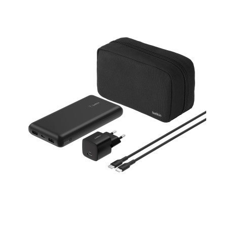 Belkin Solution de Recharge Portable 4-en-1 avec Batterie Externe de 20000 mAh, Chargeur Secteur USB-C de 25 W, câble USB-C de 6
