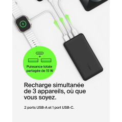 Belkin Solution de Recharge Portable 4-en-1 avec Batterie Externe de 20000 mAh, Chargeur Secteur USB-C de 25 W, câble USB-C de 6