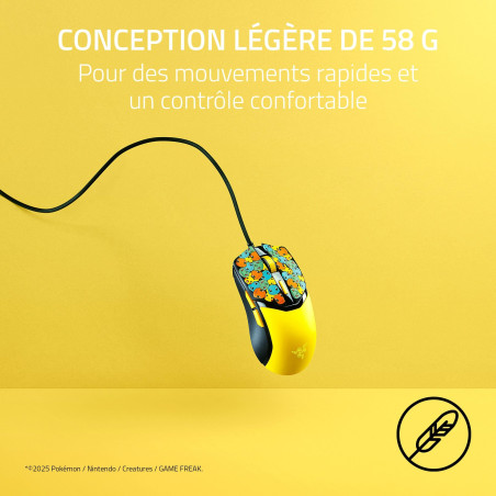 Razer Cobra Pokémon Edition - Souris de Jeu Filaire légère - Capteur 8500 DPI - 58g - commutateurs Optique 3th Gen - éclairage C