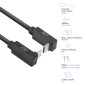 ACT Câble USB C coudé de 1 m, PD 60 W, connecteur USB C coudé à 90 degrés, haut/bas, vitesse de données 10 Gbps, résolution vidé ACT Câble USB C coudé de 1 m, PD 60 W, connecteur USB C coudé à 90 degrés, haut/bas, vitesse de données 10 Gbps, résolution vidé
