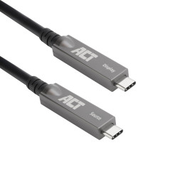 ACT Câble optique actif USB C (AOC) 10 m, câble vidéo USB C USB 3.2 Gen2, haute vitesse, USB C fibre optique active, pour pannea