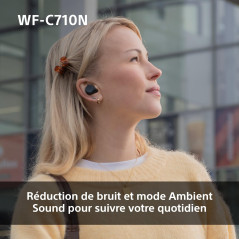 Sony WF-C710N - Écouteurs sans Fil à réduction de Bruit, écouteurs légers, Commandes tactiles, Connexion multipoint, IPX4, jusqu