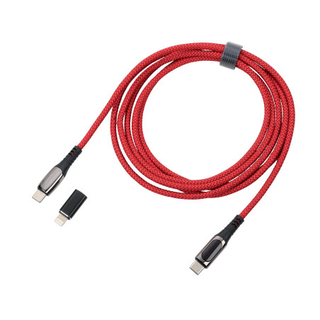 TROIKA Câble de Charge Haute Vitesse USB-C 100W PD Power Delivery vers USB-C - SPEEDY XL - Avec Fonction de Transfert de Données