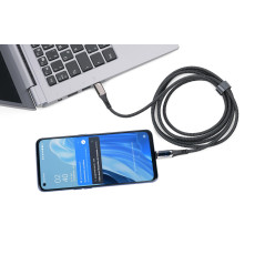TROIKA Câble de Charge Haute Vitesse USB-C 100W PD Power Delivery vers USB-C - SPEEDY XL - Avec Fonction de Transfert de Données