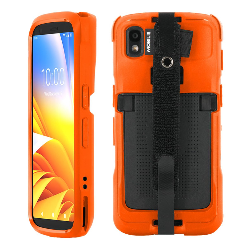 MOBILIS Coque pour Zebra TC22 TC27 avec Patte de Saisie Antichute & Porte-Stylet, Etui Protection Militaire Fabriqué en France, 