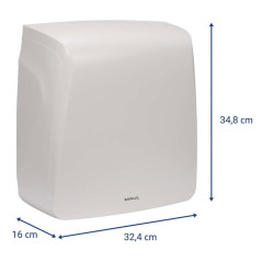 Maul Distributeur de Serviettes en Papier, 32,4 x 16 x 34,8 cm, pour jusqu'à 550 Feuilles, Distributeur de Serviettes en Plastiq