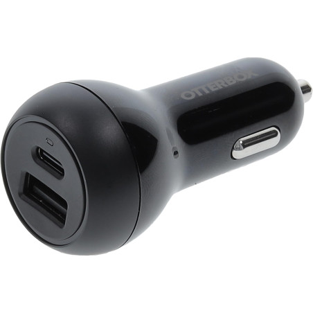 OtterBox Chargeur Voiture 2 Ports 32W, USB-C 20W + USB-A 12W, Chargeur Rapide pour Smartphone et Tablette, Robuste, Ultra Durabl