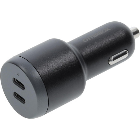 Chargeur Voiture 2 Ports USB-C 65W, Chargeur Rapide pour Smartphone et Tablette, Robuste, Ultra Durable, Noir