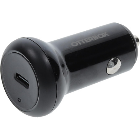 OtterBox USB-C Chargeur Voiture 25W, Chargeur Rapide pour Smartphone et Tablette, Robuste, Ultra Durable, Noir