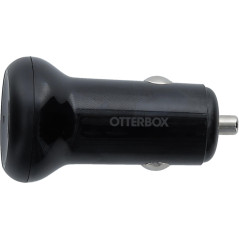 OtterBox USB-C Chargeur Voiture 25W, Chargeur Rapide pour Smartphone et Tablette, Robuste, Ultra Durable, Noir