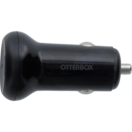 OtterBox USB-C Chargeur Voiture 25W, Chargeur Rapide pour Smartphone et Tablette, Robuste, Ultra Durable, Noir