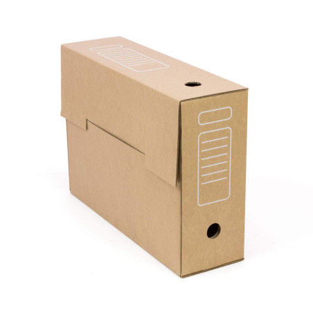 ONLY BOXES Boîtes d’archives A4 en carton recyclé (x20), montage rapide FastFold, sans ruban, solides et empilables, dimensions