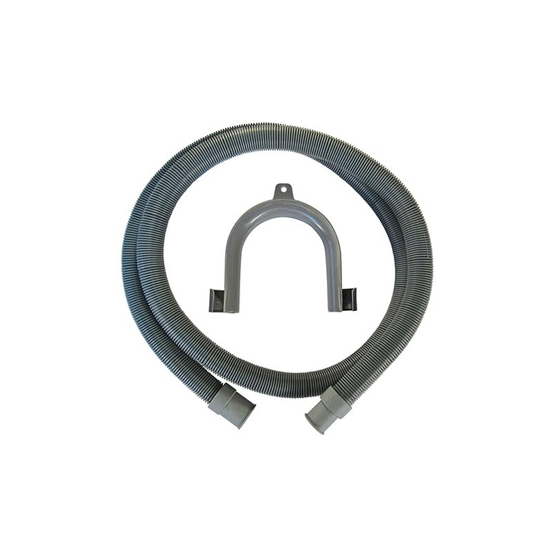 DIPRA - Flexible d’Évacuation 2-50 m pour Machine à Laver - Polypropylène - Embouts Ø19 et Ø22 mm - Avec Crosse PVC