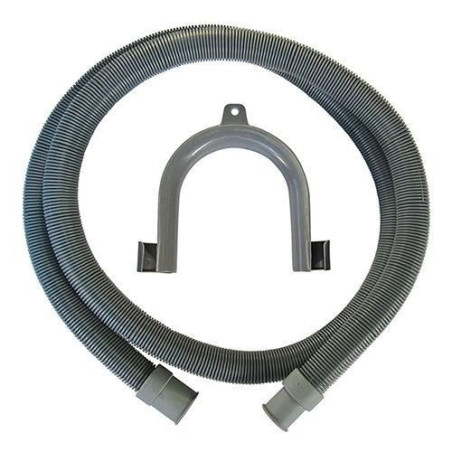 DIPRA - Flexible d’Évacuation 2-50 m pour Machine à Laver - Polypropylène - Embouts Ø19 et Ø22 mm - Avec Crosse PVC