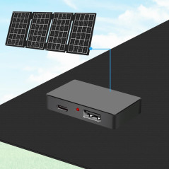 LogiLink PA0340 – Panneau solaire pliable/pliable pour les déplacements avec puissance maximale de 15 W, avec 2 sorties USB pour