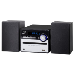Trevi HCX 10F6, Stéréo Hi FI, Système Stéréo Maison, Tuner Radio Numérique, 30 Stations FM Stockables, Lecteur CD et MP3, Écran